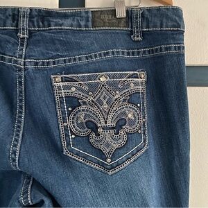 Zcojean Premier Women’s Size 18W Blue Jeans Has stones‎ Missing On Back Pocket